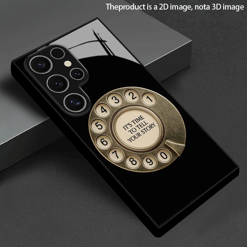 Old Fashioned Glass - 2Dダイヤルパッドパターンのヴィンテージ風スマホケース Samsung S26 S25 S24 S23