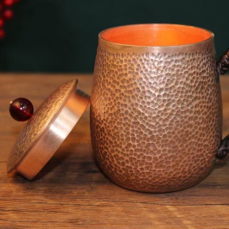 ヴィンテージ純銅カップ、コーヒーマグ彫刻ハンマーテクスチャ織 - Mule Copper Mug のレビューと価格