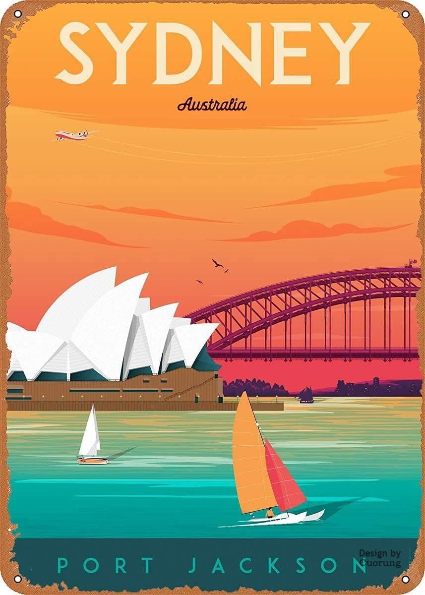 男の隠れ家装飾 旅行用メタルティンサイン シドニー旅行ポスタ - Home Bar Sydney のレビューと価格