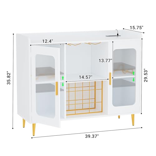 電源コンセントとLEDライト付きリカーキャビネットバー、ワイ - Home Bar And Cabinet のレビューと価格