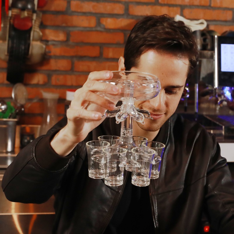 ヨーロッパ風模造ガラス製リキュールデキャンタセット 6杯用  - Home Bar Setup Kit のレビューと価格